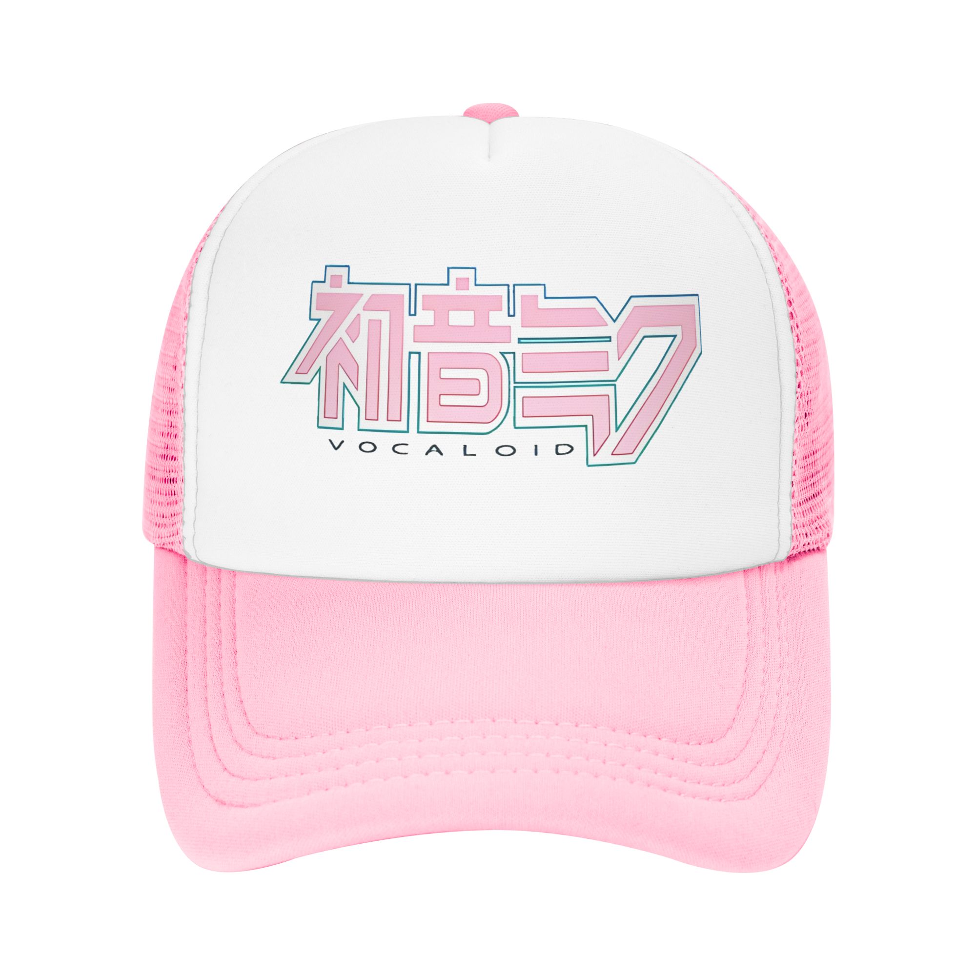 Trucker Cap Mesh - 名前：初音ミク（日本語）フォームメッシュトラッカーハット丈夫なユニセックス通気性メッシュバックサンキャップ調節可能カジュアルヘッドウェア用