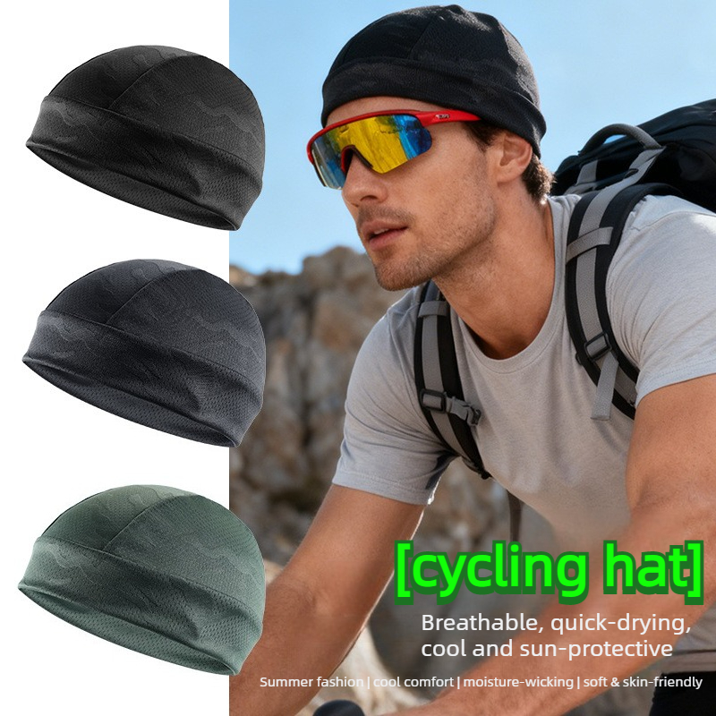 夏用アイスシルクスカルキャップ、薄くて通気性のある速乾性サイ - Skull Cap Helmet Liner のレビューと価格