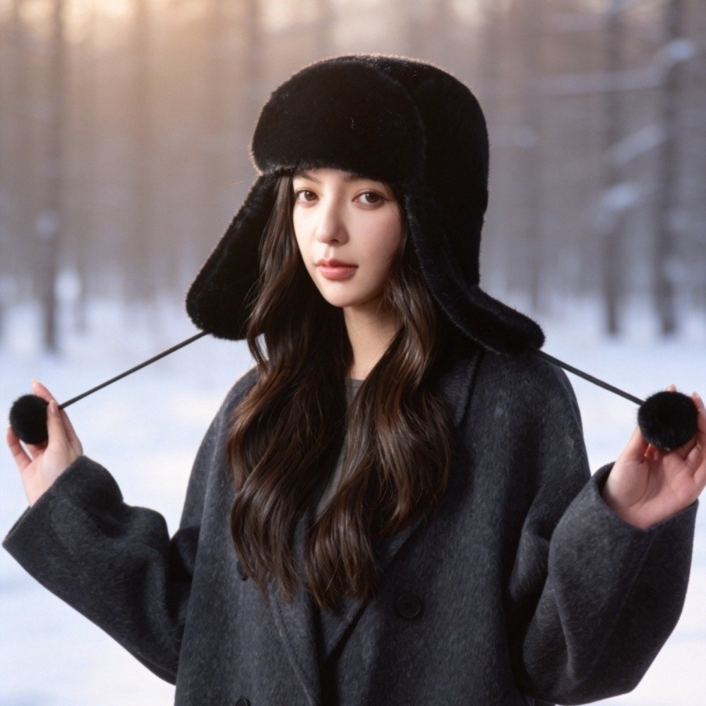 暖かいポリエステル製トラッパーエアフラップハット 防風ポンポ - Winter Trapper Hat のレビューと価格