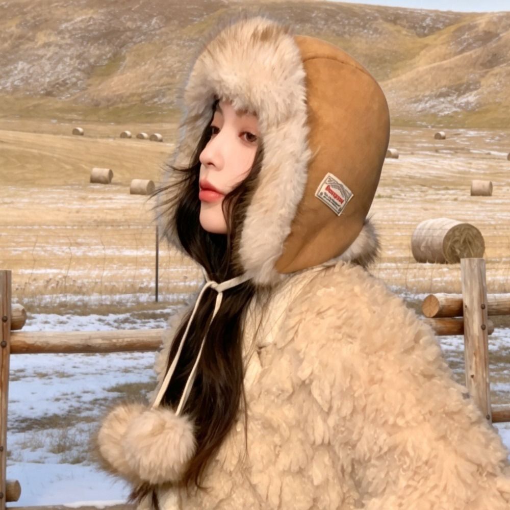 ポリエステルフリース裏地トラッパーハット 防風ポンポン付きイ - Winter Trapper Hat のレビューと価格