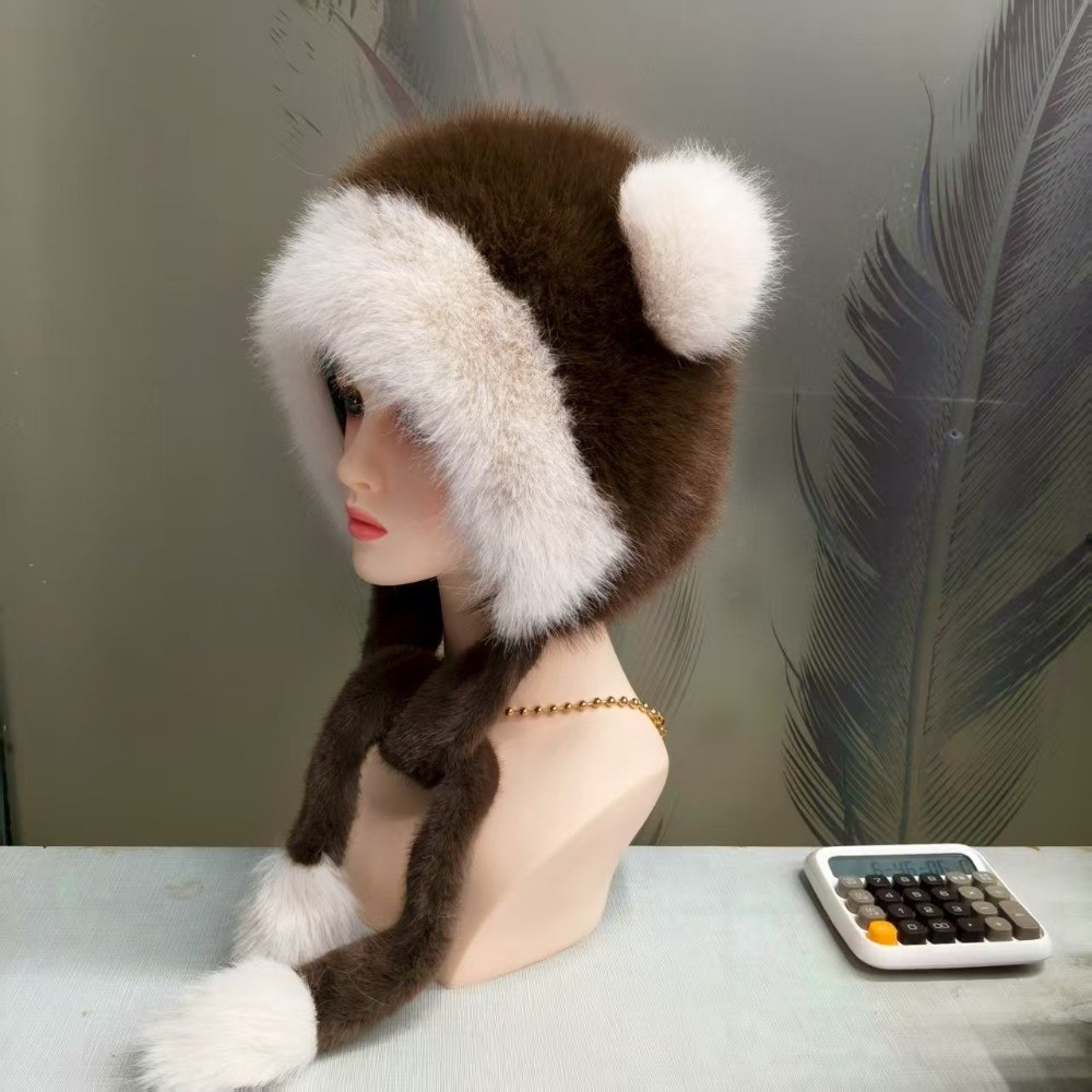 ポリエステル素材のフェイクファー トラッパーハット 厚手の暖 - Winter Trapper Hat のレビューと価格