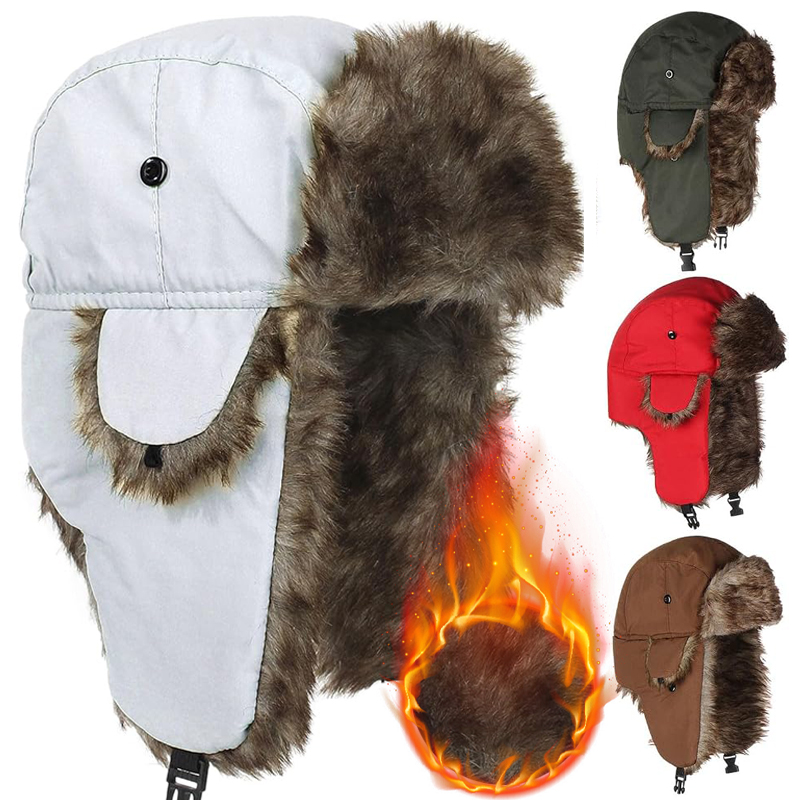 メンズ暖かい冬用トラッパーアビエイタートルーパーイヤーフラッ - Winter Trapper Hat のレビューと価格