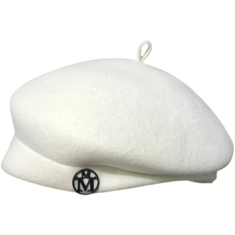 女性用ホワイトウールベレー帽 - クラシックな英国風フランス - Beret French Wool のレビューと価格