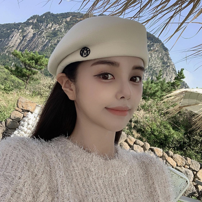 女性用ホワイトウールベレー帽 - クラシックな英国風フランス - Beret French Wool のレビューと価格