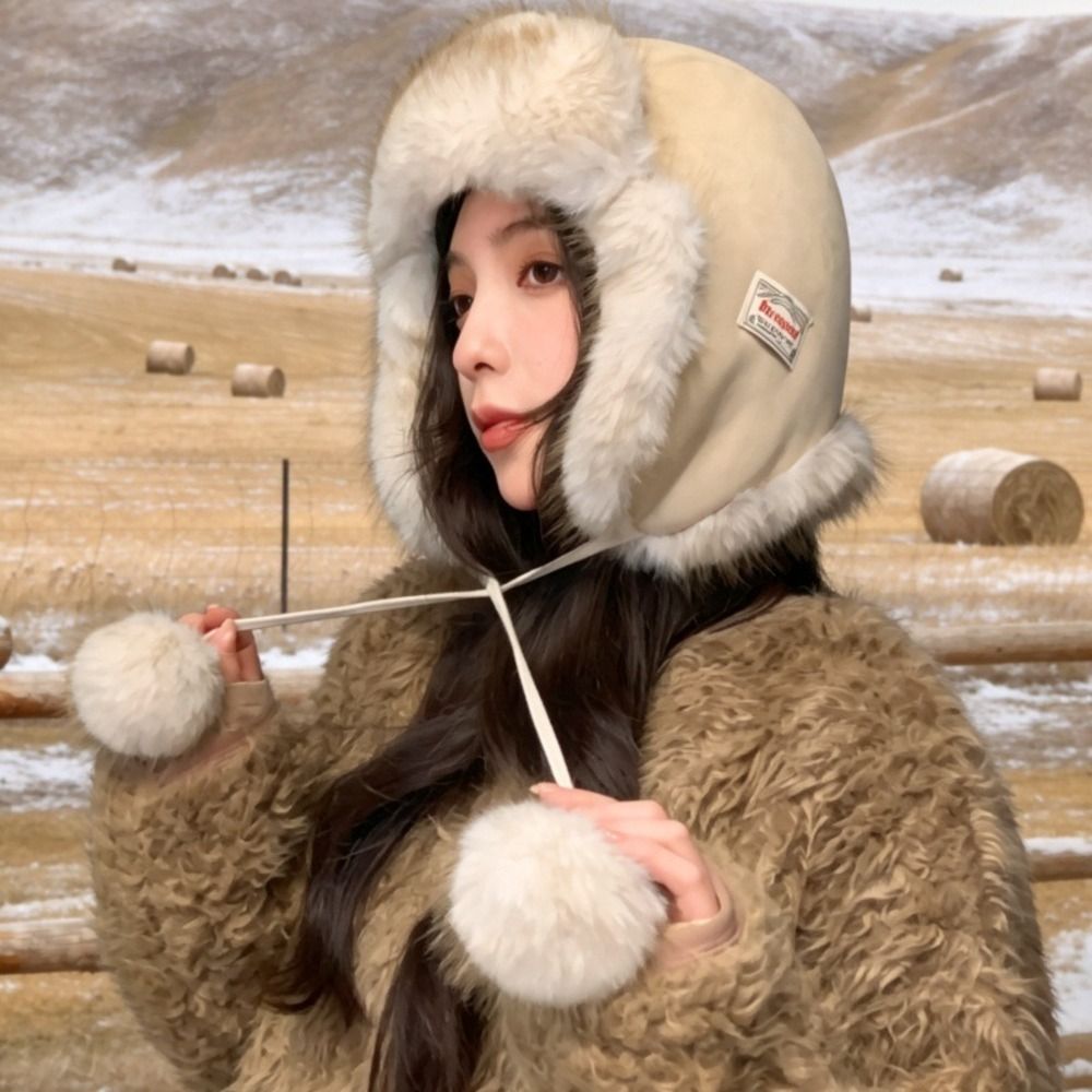 ポリエステルフリース裏地トラッパーハット 防風ポンポン付きイ - Winter Trapper Hat のレビューと価格