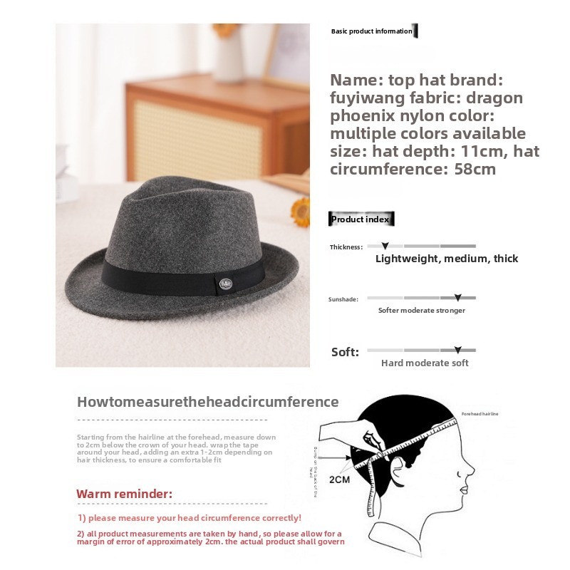 2026 ドラゴンフェニックス ウールフェルト フェドラハッ - Fedora Hat Wool のレビューと価格